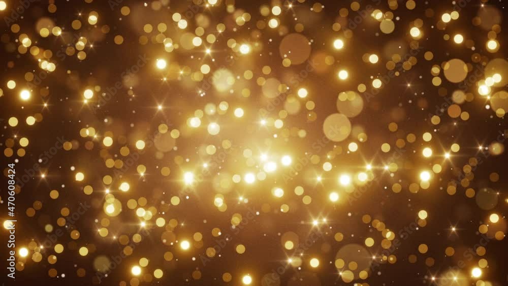 gold dust bokeh background loop