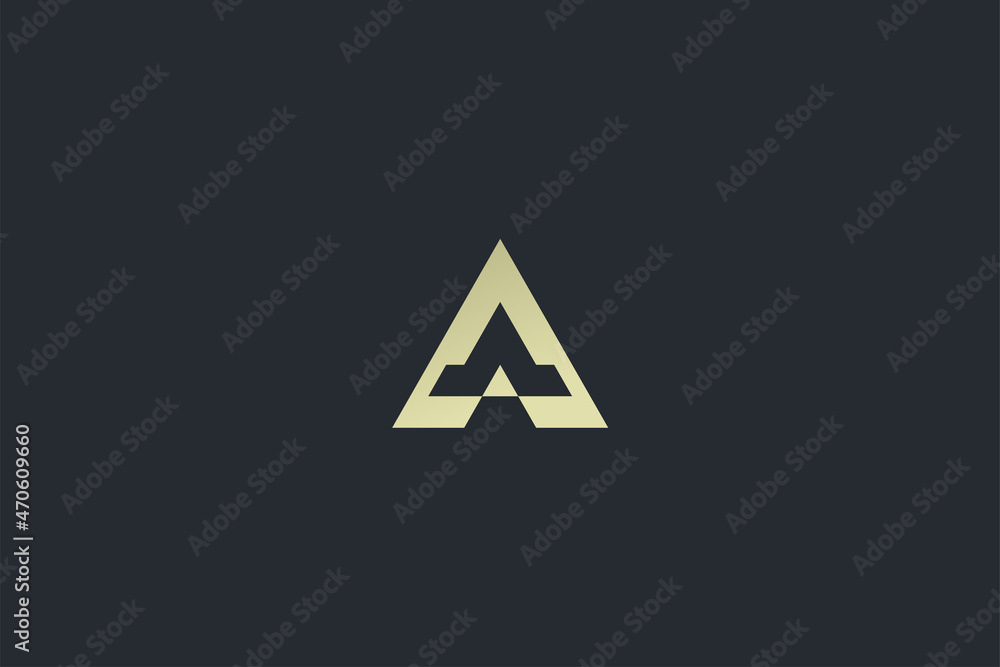 Luxury Geometrical Elegant Letter A Dark Background Vector Logo Template Luxury Geometrical Elegant Letter A Dark Background Vector Logo Template