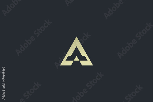Free Download Luxury Geometrical Elegant Letter A Dark Background Vector Logo Template - GFXLoad