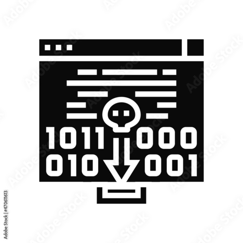 drive by attacks glyph icon vector. drive by attacks sign. isolated contour symbol black illustration