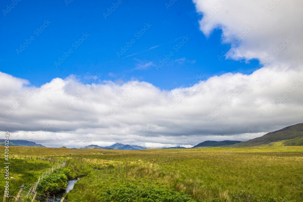 Connemara National Park, Park’s mountains , landscapes of Connemara, Ireland  