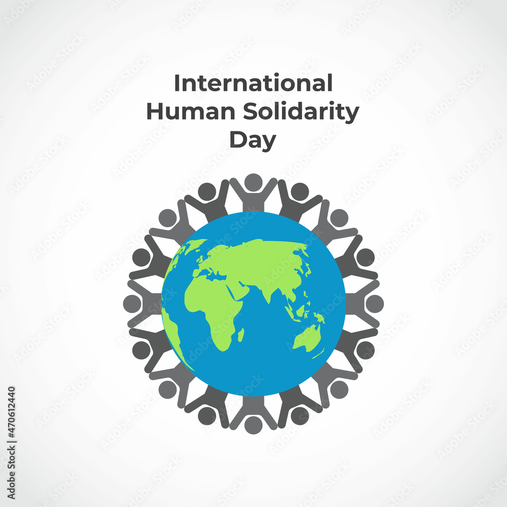international human solidarity day- vector illustration