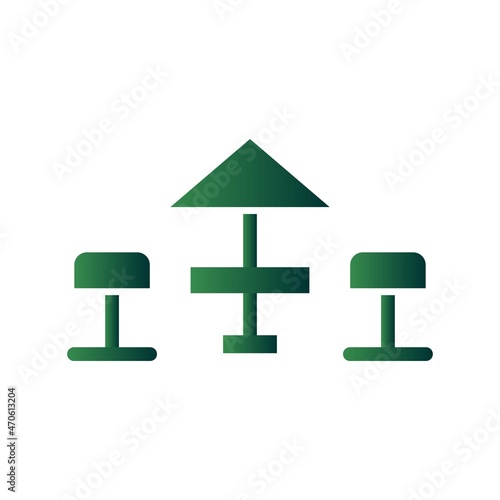 Terrace Glyph Gradient Vector Icon Design