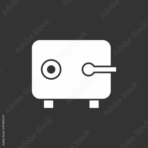 Safe box Glyph Inverted Vector Icon Design