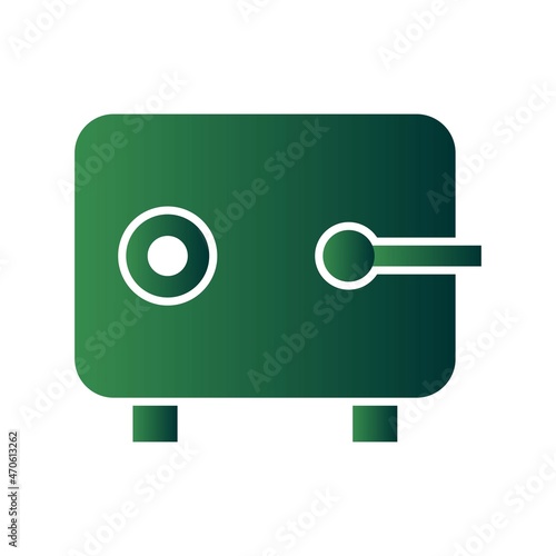 Safe box Glyph Gradient Vector Icon Design