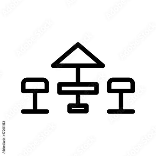 Terrace Line Vector Icon Design