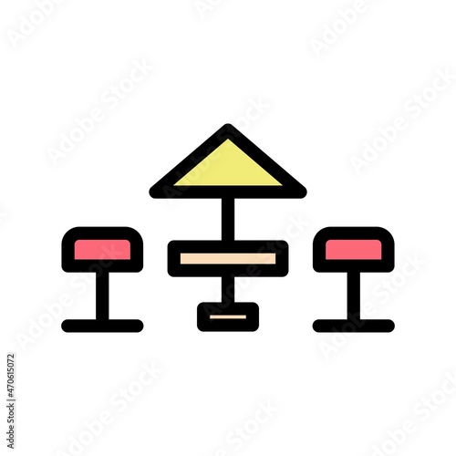  Terrace Line Filled Vector Icon Design