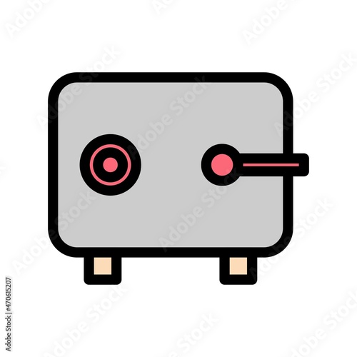 Safe box Line Filled Vector Icon Design