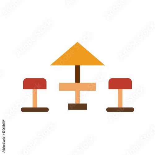 Terrace Flat Vector Icon Design