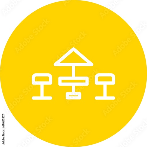 Terrace Line circle Vector Icon Design