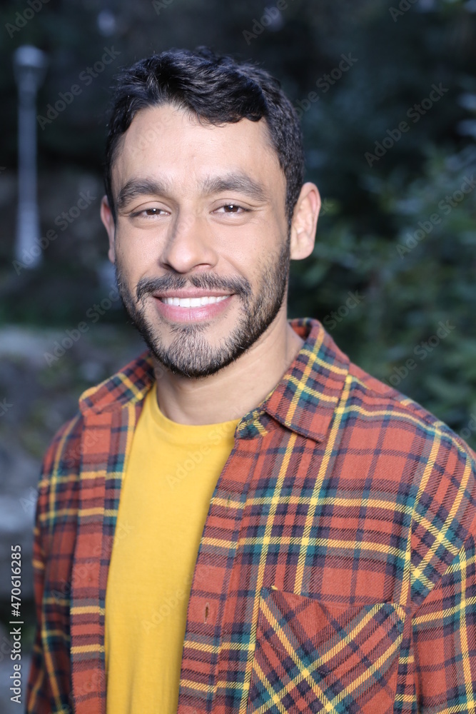 Fototapeta premium Handsome man with beautiful smile representing diversity