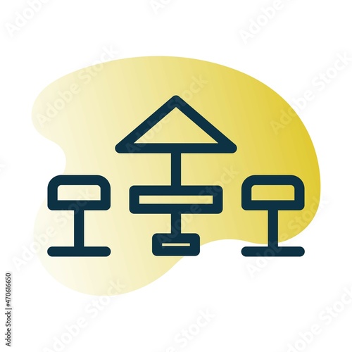 Terrace Line Bubble Gradient Vector Icon Design