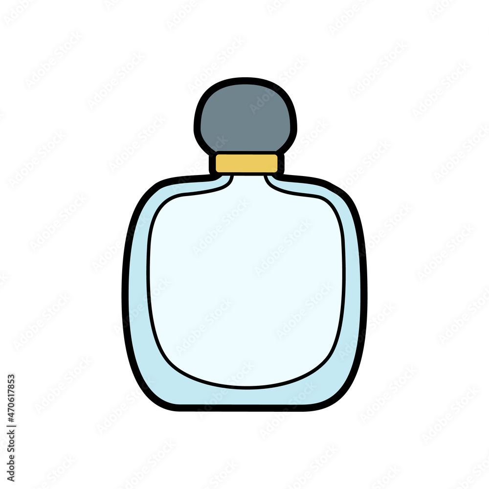 Obraz premium Glass perfume bottle, vector illustration