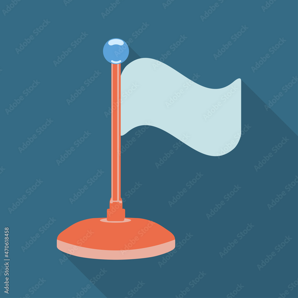 Flag on stand icon. Vector illustration Flag on stand icon. Vector illustration
