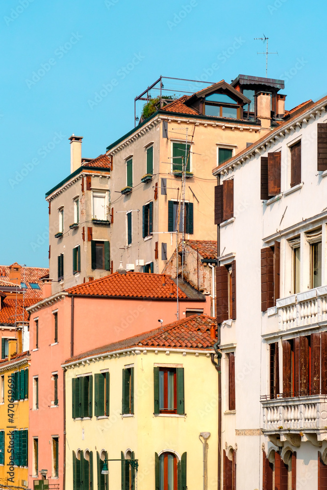 Traditional italian architecture in Venice Italy