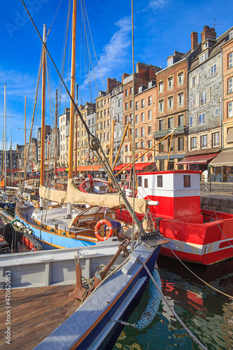 Billede på lærred Honfleur, Vieux bassin, Normandie