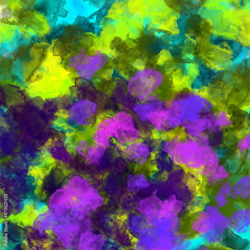  Abstract Background Impressionist Purple Green  © Valourine