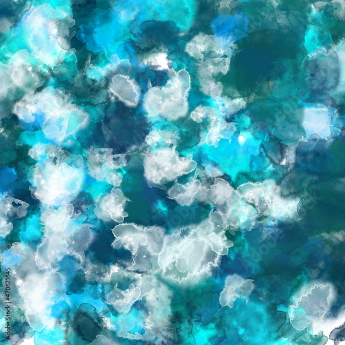  Abstract Background Impressionist Blue Teal White