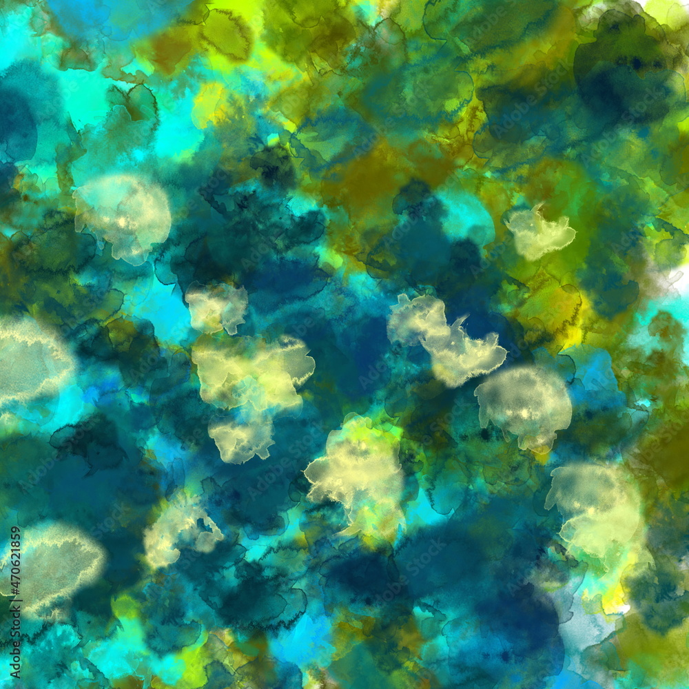 Obraz premium Abstract Background Impressionist Green Yellow