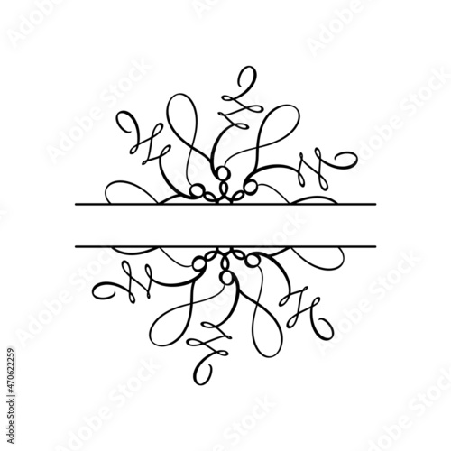 Christmas Cute Vector Hand drawn split vintage scandinavian snowflake. Xmas decorative design element in retro style, isolated winter illustration