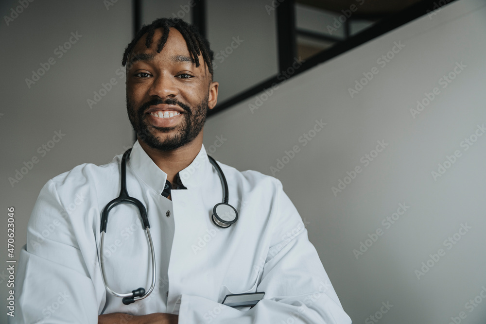 Bearded doctor with arms crossed at office Bearded doctor with arms crossed at office