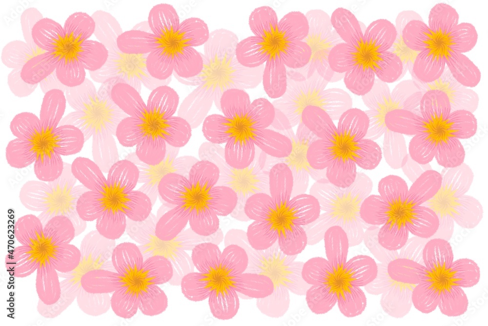 seamless background with flowers pink yellow seamless background with flowers pink yellow