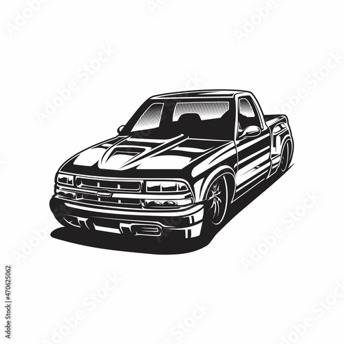 pickup truck silhouette pickup truck black and white
