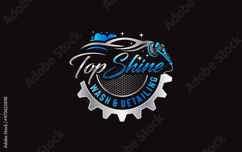 Illustration vector graphic of auto detailing servis logo design template-05