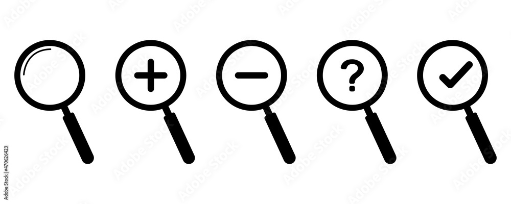 Magnifier vector. Magnifier vector.