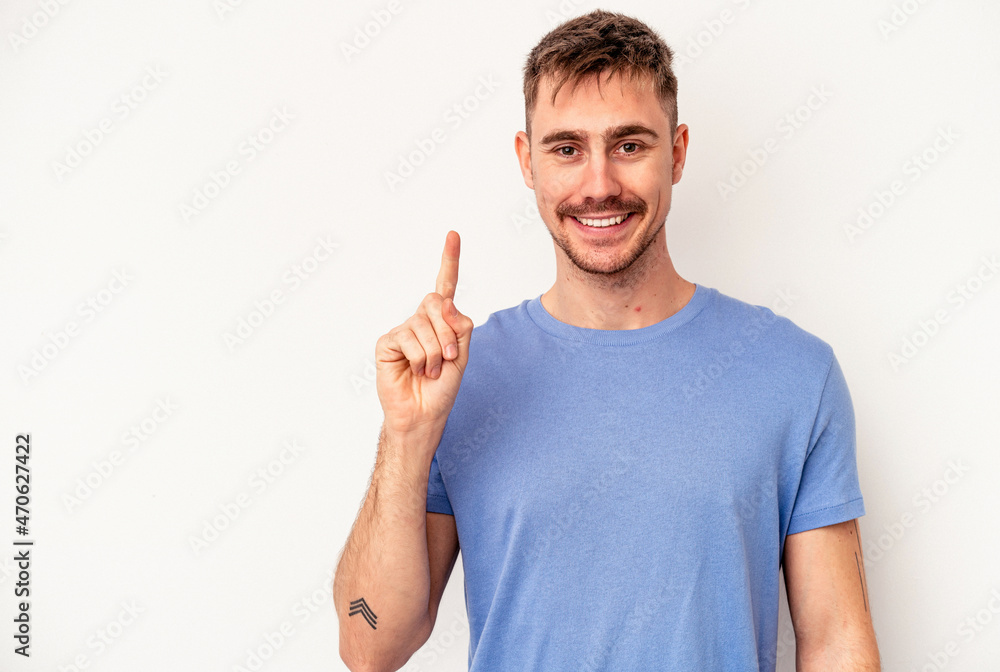 Young caucasian man isolated on pink background biting fingernails, nervous and very anxious. Young caucasian man isolated on pink background biting fingernails, nervous and very anxious.