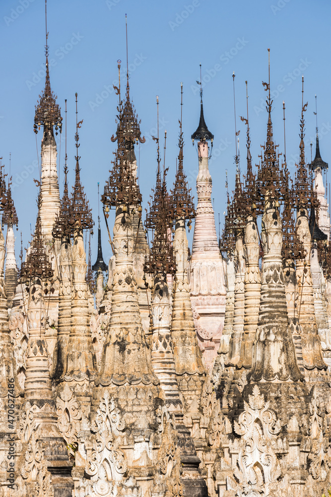 Pagodas at Kakku in Myanmar Pagodas at Kakku in Myanmar