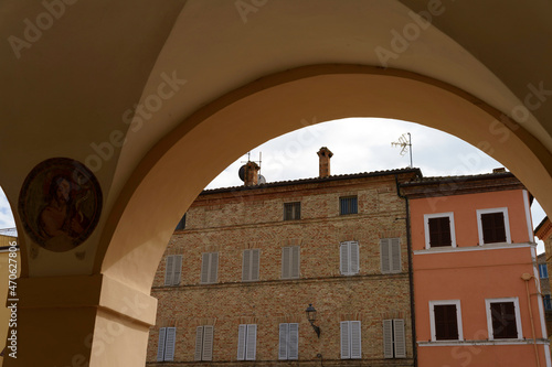 Ostra Vetere  historic town in Ancona province  Marche  cloister
