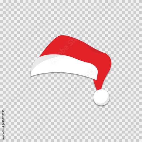 Santa hat flat icon.Vector illustration isolated on white background.