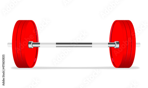 3d rendering dumbbell isolated on a white background