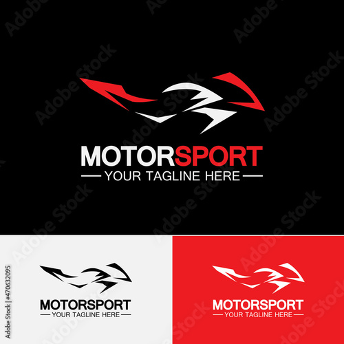 Motorcycle Sport Logo Symbol Vector illustration Design Template