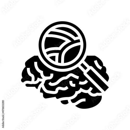 neurovascular surgery glyph icon vector. neurovascular surgery sign. isolated contour symbol black illustration