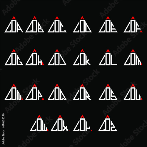 LDA to LDZ letter logo creative design, Multiple triple letter logo design