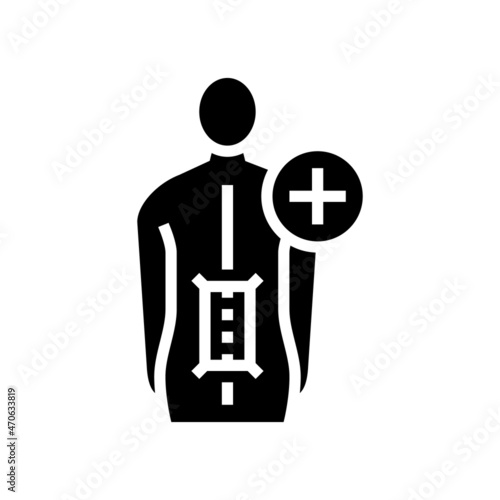 spinal surgery glyph icon vector. spinal surgery sign. isolated contour symbol black illustration