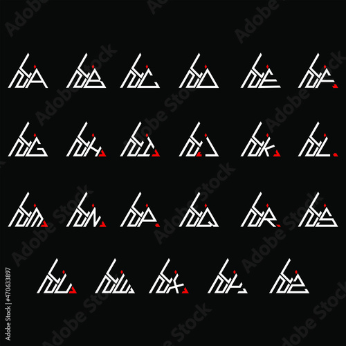 LNA to LNZ letter logo creative design, Multiple triple letter logo design photo