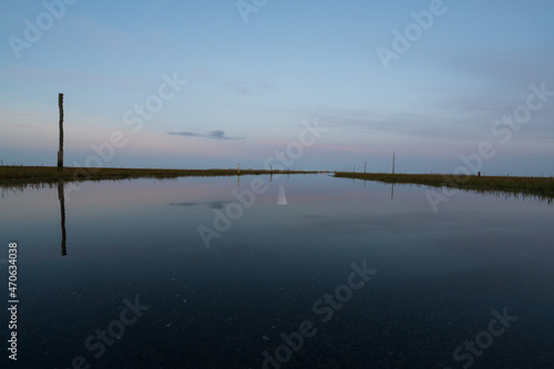 Flooded road to Holy Island © Luca