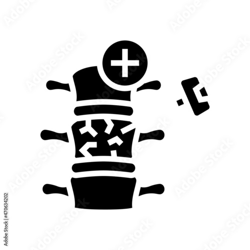 vertebroplasty and kyphoplasty glyph icon vector. vertebroplasty and kyphoplasty sign. isolated contour symbol black illustration