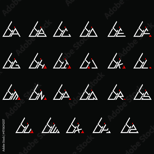 LUA to LUZ letter logo creative design, Multiple triple letter logo design photo