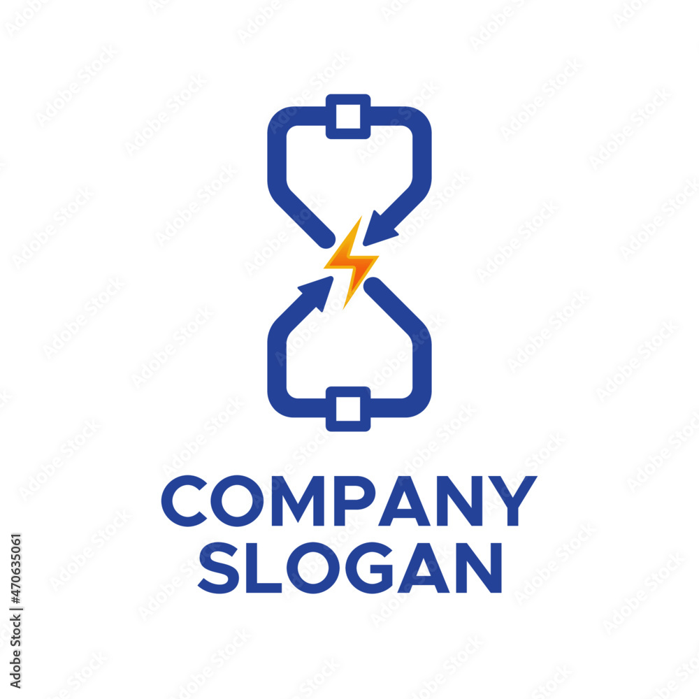 Electric logo, power logo, process logo vector design Electric logo, power logo, process logo vector design