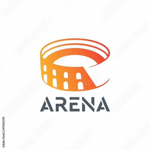 Arena logo,Colosseum Icon Vector Logo Template