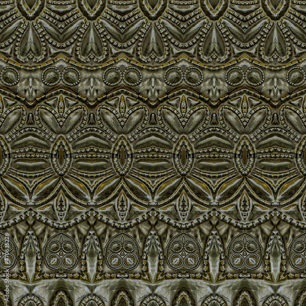 3d effect - abstract golden geometric pattern 