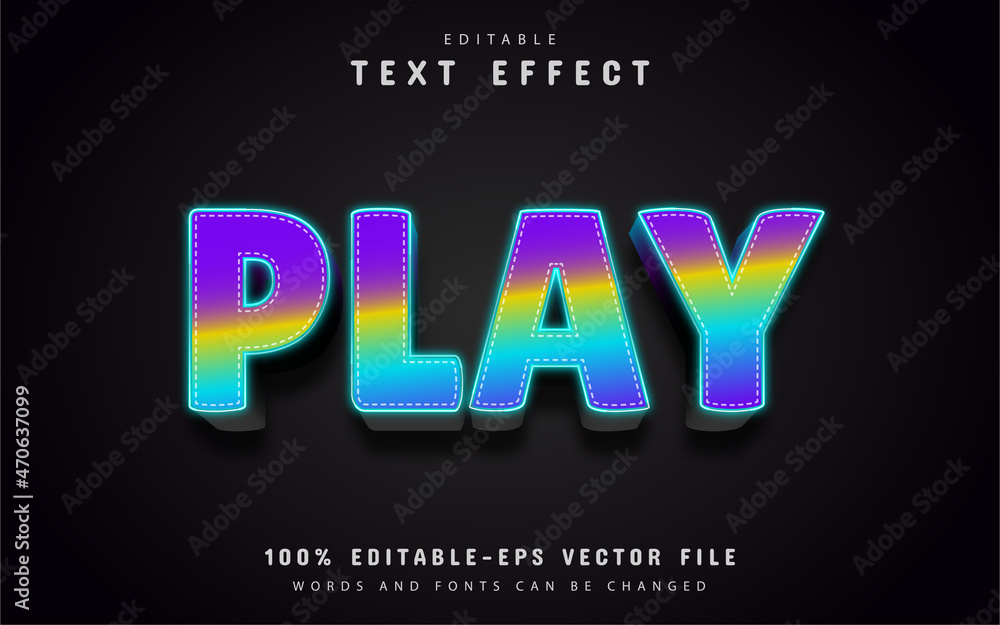 Play Text Editable 3D Text Effect