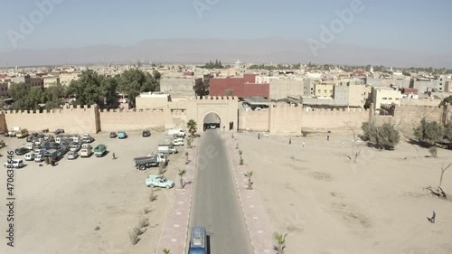 Drone shot over Taroudant, in the south Morocco photo