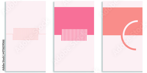 Social media editable covers with simple design elements . Contemporary style . Post frame stories templates.  Layout for promotion .Media banner .Vector