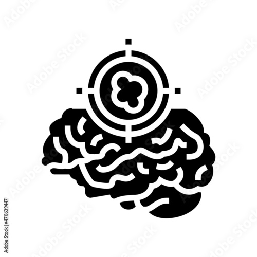 tumor removal glyph icon vector. tumor removal sign. isolated contour symbol black illustration