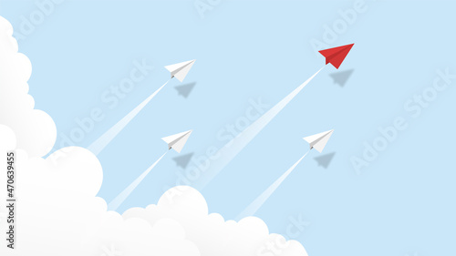 start up  concept illustration. rocket ship launch with cloud. vector of rockets taking off concept of start up business. launching a business project with rocket concept vector illustration.